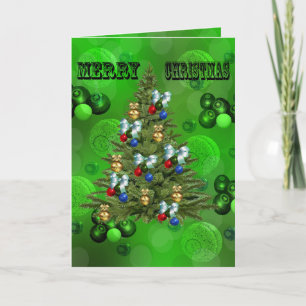 Green Lawn Bowls Christmas Design, Card