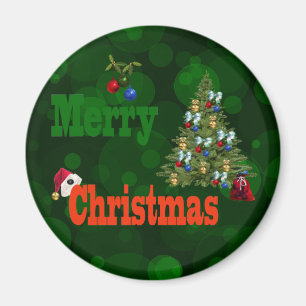 Green Lawn Bowls Christmas Style,  Magnet