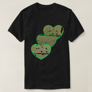 Green Lawn Bowls Images In Heart Design T-Shirt