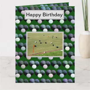 Green Lawn Bowls, Jumbo Birthday Card, Card