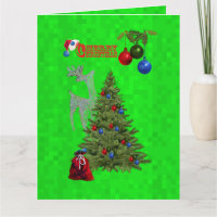 Green Lawn Bowls Jumbo Christmas Card,
