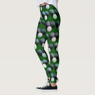 Green Lawn Bowls Pattern, Leggings