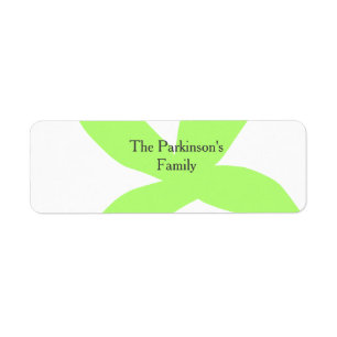 Green leaf abstract pastel family name retro boho