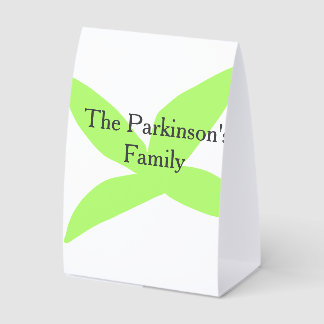 Green leaf abstract pastel family name retro boho 