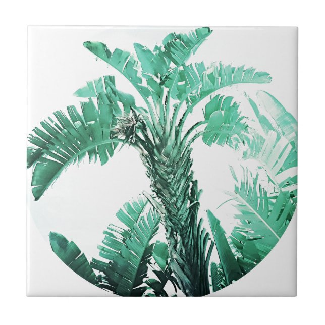 Green leaf banana plant tile (Front)