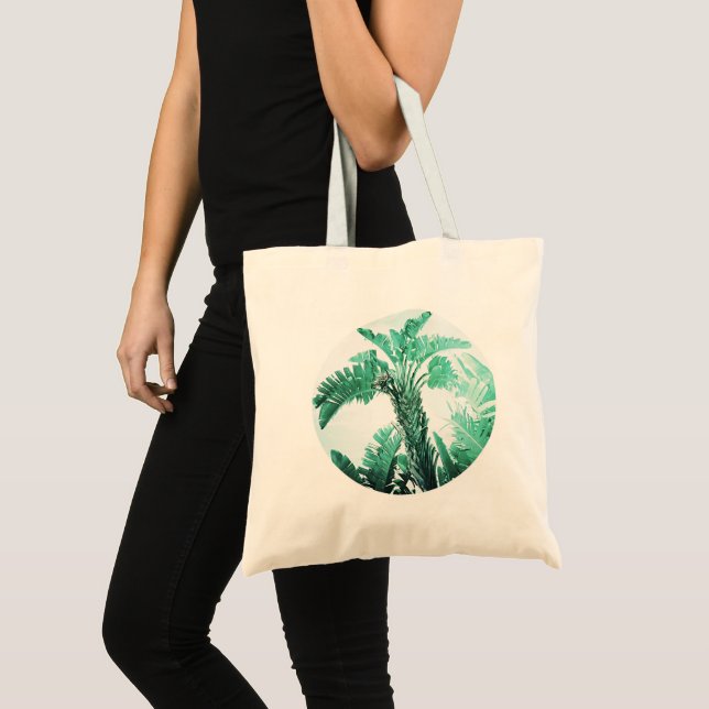 Green leaf banana plant tote bag (Front (Product))