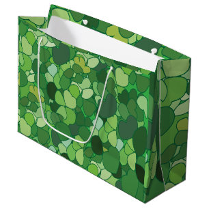 Green Leaf Botanical Large Gift Bag