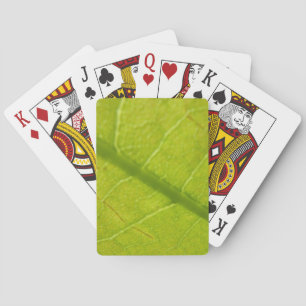 Green Leaf Botanical Nature Photography Playing Cards