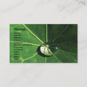 Green leaf business card