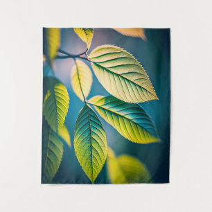 Green Leaf Calm Tranquil Nature Peaceful Season Tapestry