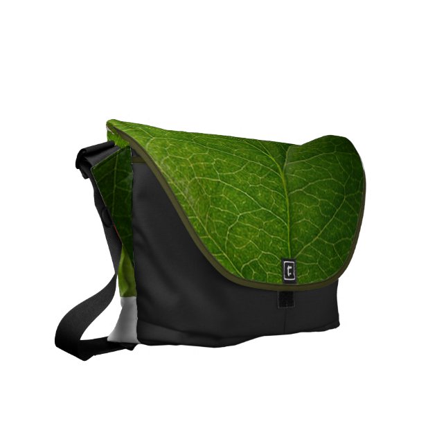 Green Leaf Courier Bag (Front Left)