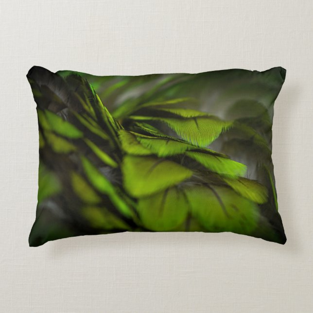 Green leaf decorative cushion (Front)