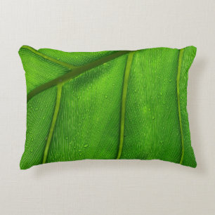 Green leaf decorative cushion