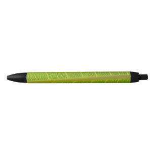Green Leaf Design Black Ink Pen
