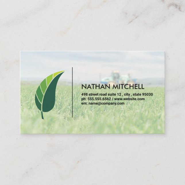 Green Leaf / Farm and Tractor Business Card (Front)