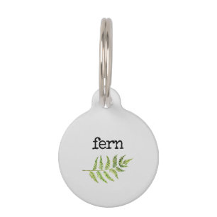 Green Leaf Fern Pet Tag