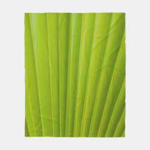 Green leaf fleece blanket
