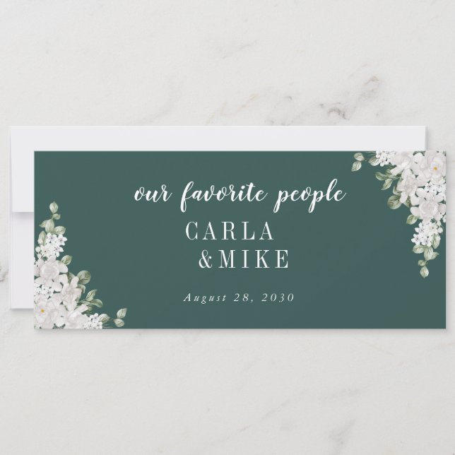 Green Leaf Floral Seating Chart Header (Front)