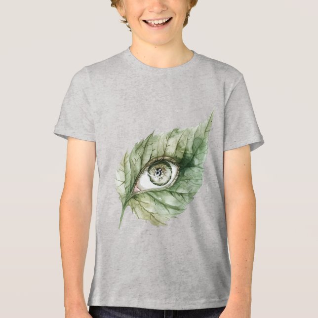 Green Leaf Goblin Eye   Tri-Blend Shirt (Front)