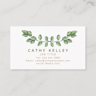 Green Leaf Gold Any job Business Card