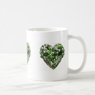 Green Leaf Hearts Coffee Mug