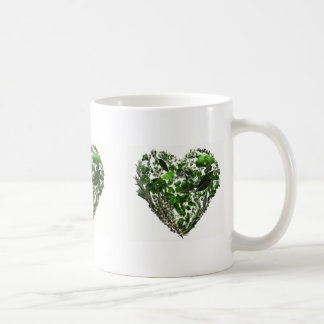 Green Leaf Hearts Coffee Mug