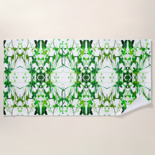 Green Leaf image for Beach Towel