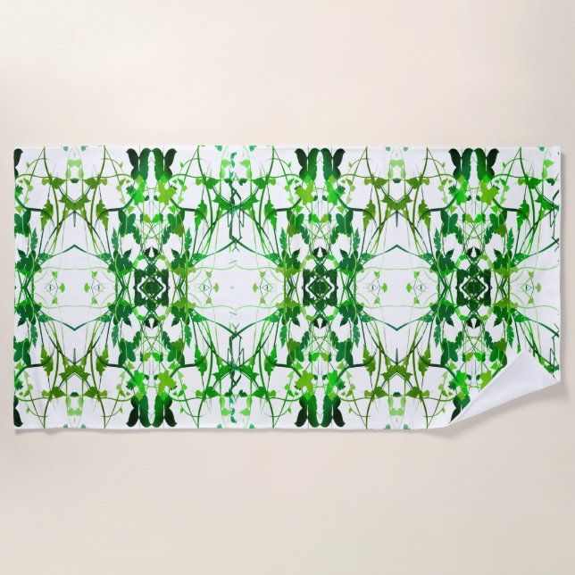 Green Leaf image for Beach Towel (Front)