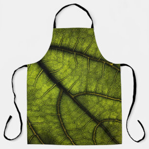 Green leaf in close up photography apron