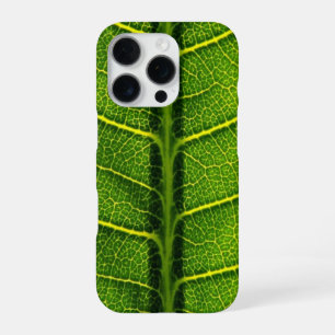 Green leaf iPhone 16 pro case