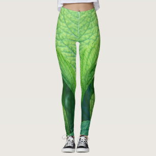 Green Leaf Leggins Leggings