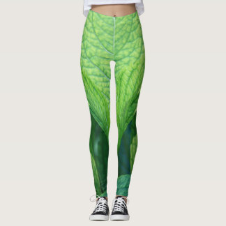 Green Leaf Leggins Leggings