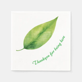 Green leaf napkin