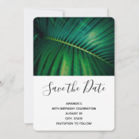 Green Leaf Palm Frond Closeup Photo Birthday