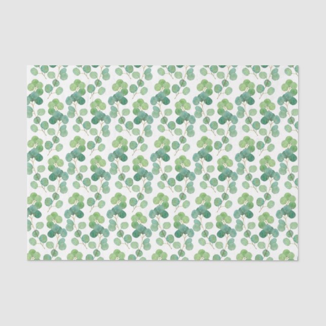 Green Leaf Pattern 7 Tissue Paper (Front)