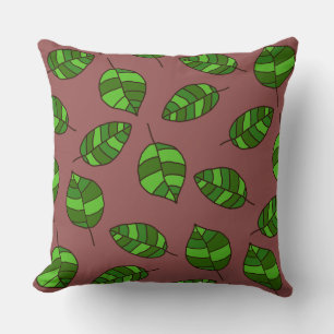 Green leaf pattern adjustable cushion