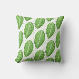 Green Leaf Pattern Botanical Cushion