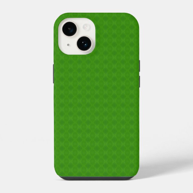 Green leaf pattern iPhone case (Back)