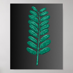 green leaf poster