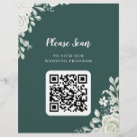 Green Leaf QR Code Wedding Flyer<br><div class="desc">Elevate your wedding decor with our elegant Green Leaf QR Code Wedding Foam Board. Featuring a modern QR code design framed by lush green leaves, this foam board is perfect for directing guests to your wedding website, schedule, or seating arrangements. Its sturdy material ensures durability, while the vibrant, nature-inspired design...</div>