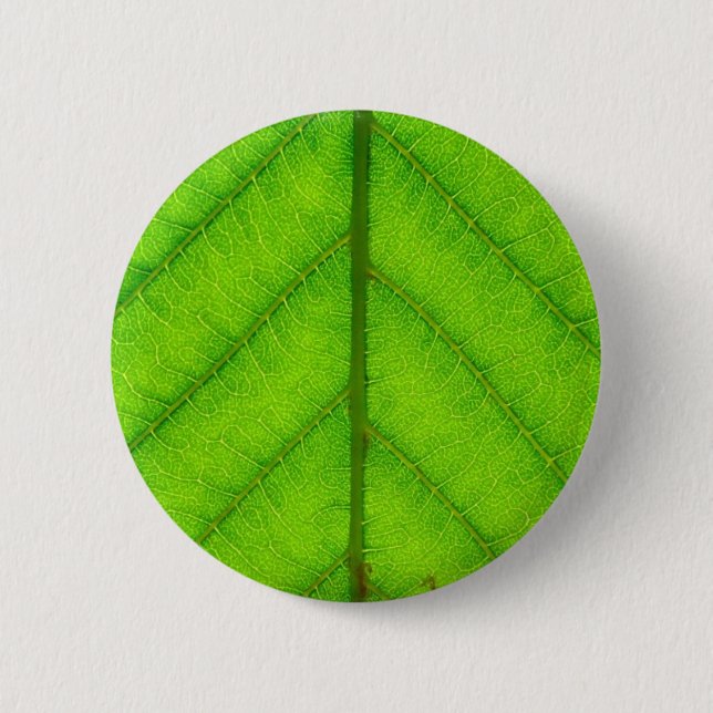 Green Leaf Round Button (Front)