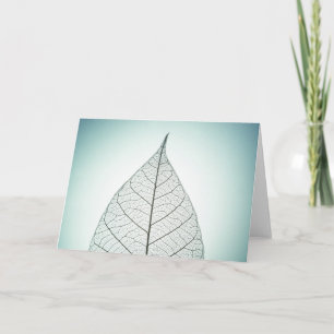 Green Leaf Skeleton Card