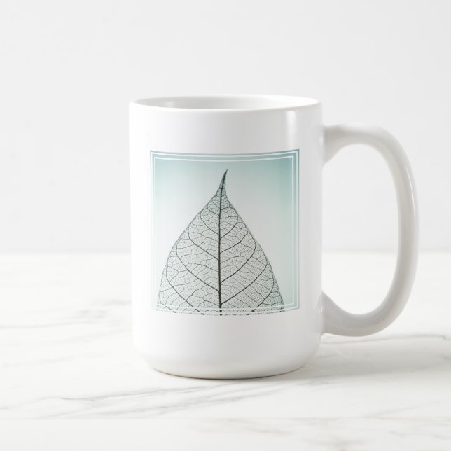 Green Leaf Skeleton Coffee Mug (Right)
