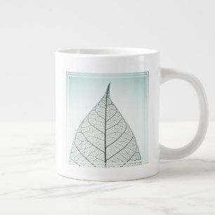 Green Leaf Skeleton Large Coffee Mug