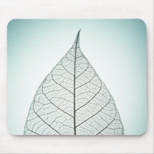 Green Leaf Skeleton Mouse Mat