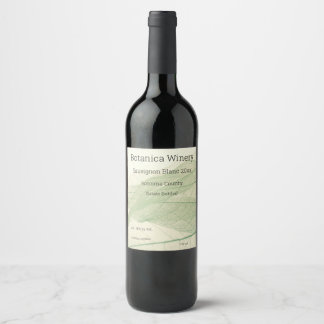 Green leaf skeletons wine label