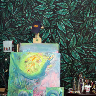 Green Leaf Tapestry