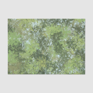 Green Leaf Trees With Blue Sky Peaking Through Art Tissue Paper