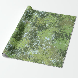 Green Leaf Trees With Blue Sky Peaking Through Art Wrapping Paper
