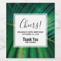 Green Leaf Tropical Forest Nature Photo Birthday